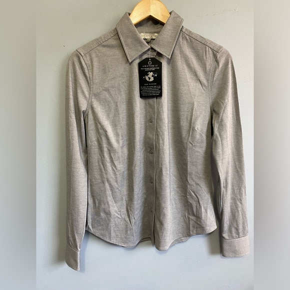 Anatomie Ladies Tania Top Light Heather Grey Small NEW NWT - Picture 1 of 4